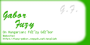 gabor fuzy business card